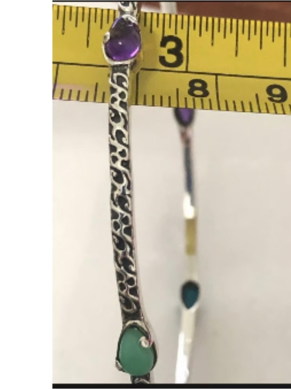Carolyn Pollack Sterling Silver Multi-Stone Bangle Bracelet - Picture 6 of 14